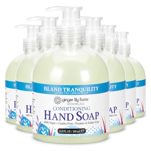 Image of Ginger Lily Farms Botanicals Hand Soap, 16.9oz /6pk, Island Tranquility