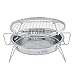 BBQ Grill In acciaio inox all'aperto Mini Barbecue Grill pieghevole portatile rotondo Barbecue Stufa Strumenti di cottura per il campeggio