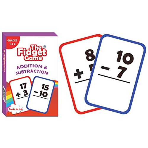 The Fidget Game Addition & Subtraction Flash Cards – Toddler Activities Math Games For Children Practice Identifying Numbers - Games For 6 To 8 Years - Pack Of 91 #TOP2