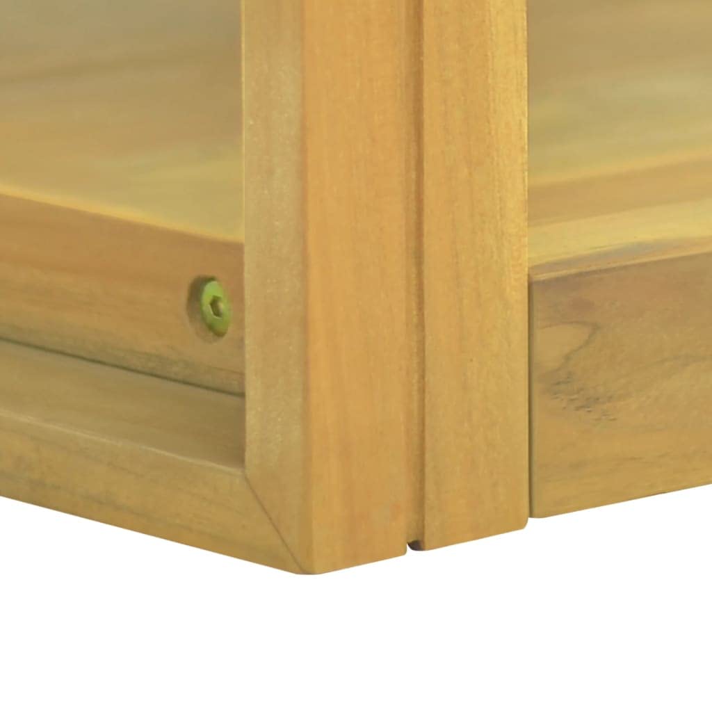 vidaXL Armario de Baño de Pared Unidad Tocador Almacenamiento Mueble Ducha Aparador Estantería Organizador Interior Familia Madera Maciza de Teca