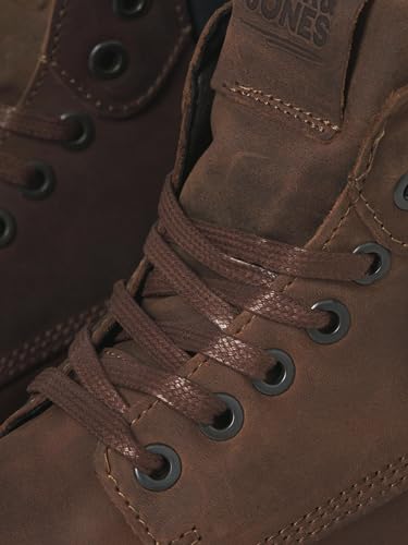 JACK & JONES Jfwtubar Leather Brandy STS Homme Chukka Boots, Marron, 41 EU