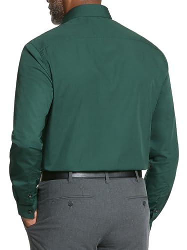 Image of Van Heusen Men's Poplin Regular Fit Solid Point Collar Dress Shirt
