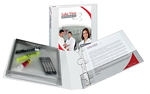 Avery Pasta Protect and Store View com anel inclinado de 3,8 cm, comporta papel de 21 x 28 cm, branc