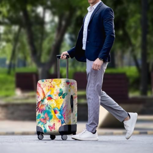 Protégez votre Valise des Rayures avec la Housse Elastique Oiseau Vert