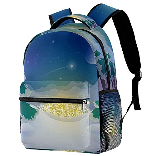 Sac à dos d'école pour homme et femme multicolore au motif feuilles rétro décontracté