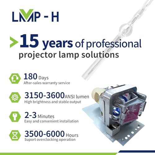 Lámpara para proyector compatible con Vivitek y BENQ miniatura 3