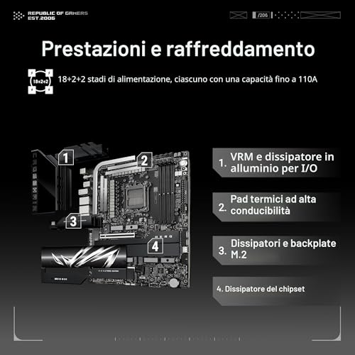 Motherboard ROG Crosshair X870E Hero AMD X870E AM5 ATX - Scheda madre - Immagine 2