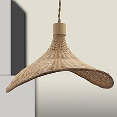FactorLED Lámpara Colgante de Bambu, Casquillo E27...
