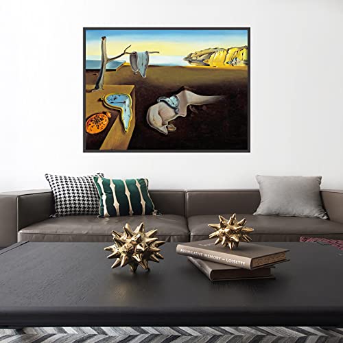 123 Life Salvador Dali Wall Art The Persistence Of Memory Poster Surrealism Painting Canvas Prints Classic Oil Painting Reproductions For Bedroom Living Room Unframe - 30X40Cm/12X16In #TOP1