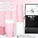JarThenaAMCS 50 Set 16Oz Pink Disposable Coffee Cups with Lids and Sleeves Light Pink Paper Drinking Cups for Home Restaurant Wedding Birthday Baby Shower Bachelorette Party Supplies