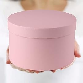 Briful Round Gift Boxes with Lids Set of 4 Pink Gift Box Assorted Sizes Nesting Gift Boxes for Presents Birthday Bridesmaid Wedding Valentines Christmas Party Favor Boxes