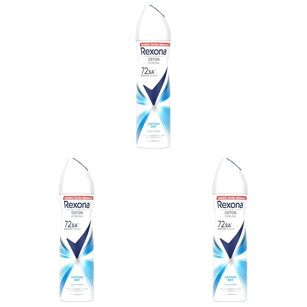 Rexona Kadın Sprey Deodorant Cotton Dry 150 ml (3 paketi)