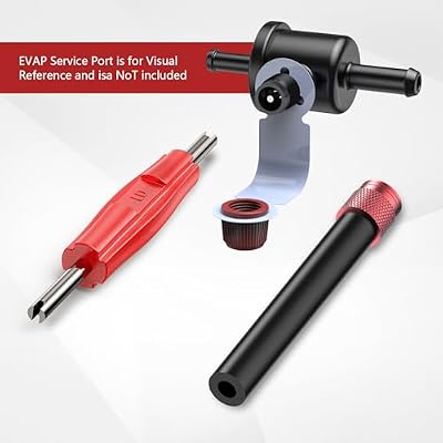 Zihvfzu EVAP Service Port Adapter Connector Kit - with Valve Removal Tool - Suitable for Connecting Accessories of All Automotive Smoke Leak Testers