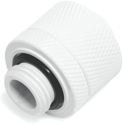 Alphacool Eiszapfen G1/4" to 10mm ID, 16mm OD Compression Fitting for Soft Tubing, White, 6-Pack