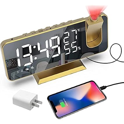 Projection Digital Alarm Clock for Bedrooms, Alarm Projection Digital Alarm Clock for Bedrooms, Alarm Clock Radio on Ceiling product image