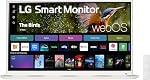 LG UHD IPS Monitor 32” UHD (3840 x 2160) Display, DCI-P3 95% Color Gamut, 3-Side Virtually Borderless Display, Height/Tilt Adjustable Stand, Built-in Speaker, 32UN650K-W, White