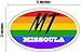 Missoula MT Montana Missoula County Rainbow Pride Flag 6 Stripes Pride Flag Euro Decal Bumper Sticker 3M Vinyl 3