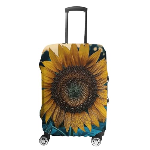 The Most Beautiful Sunflower Printed Luggage Cover Protector, Fits 18-32 Inch Luggage