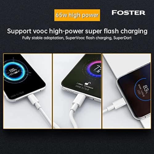 Image of Ticon-Fast Charging Cable Type-C Data Cable To USB A| Quick Charge 3.0 /65 Watt Cable|High-Speed Data Transfer 480 Mbps For Android & IOS