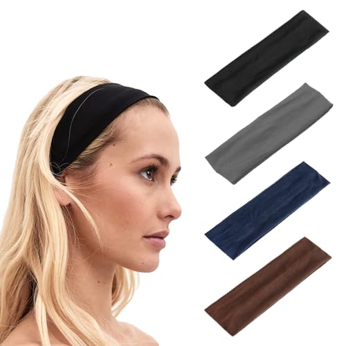 SYEYCW 8 Pièces Bandeau Femme, Bandeaux de Sport Élastique, Bandeaux de Coton de Yoga, Bandeau Sport Femme, Bandeau pour Course, Jogging, Cyclisme, Yoga, Basket-Ball, Fitness, Pilates (4 Couleurs)