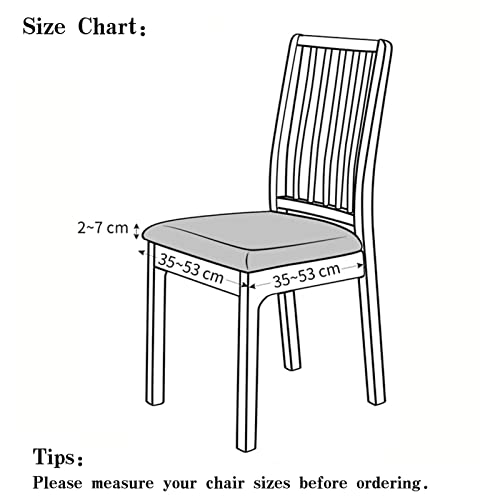 Forcheer Waterproof Seat Covers For Dinning Room Chairs Set Of 2,Jacquard Stretch Dining Chair Slipcover Kitchen Chair Covers Washable, Light Brown #TOP6