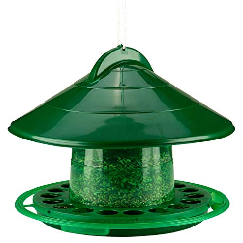 satis - Mangiatoia per Uccelli da Appendere, Marrone ruggine o Verde