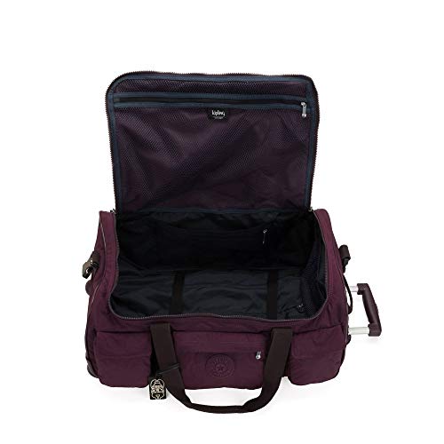 Kipling Women's Discover Small Carry-On Rolling Duffle, Dark Plum, One Size