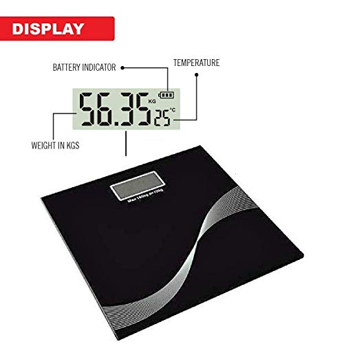 Eatsmart Precision Digital Bathroom Scale, 400 Pound Capacity, Black #TOP2