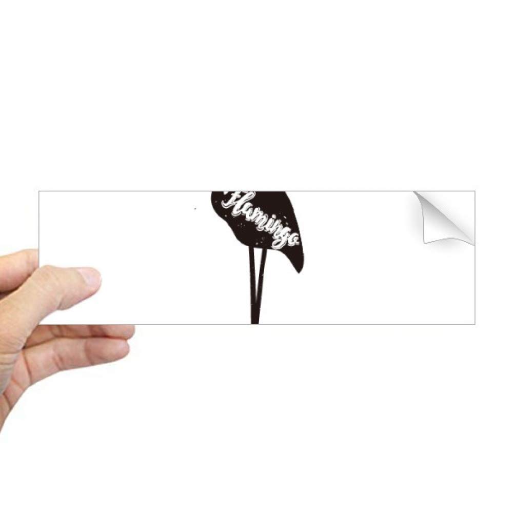 Sticker flamant rose noir et blanc imperméable pour pare-chocs et vitre auto