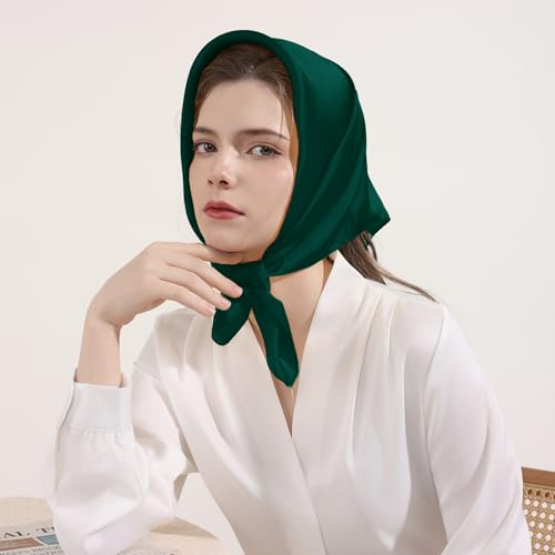 Satin Scarf 27.5 inch Square Scarf Neck Hair Handkerchief Bandanas Headscarfs for Women Men Costume Accessory4