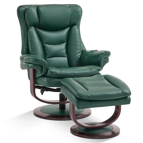 MCombo Oversized Swivel Recliner & Ottoman 4651 Green