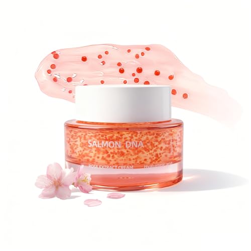 SKSOYT Capsule Cream with Salmon PDRN - PDRN Moisturizer with Salmon DNA, Hyaluronic Acid & Rose Extract - Lightweight Non-Sticky Capsule Cream for Hydration, Glow & Sensitive Skin - 1.76 oz