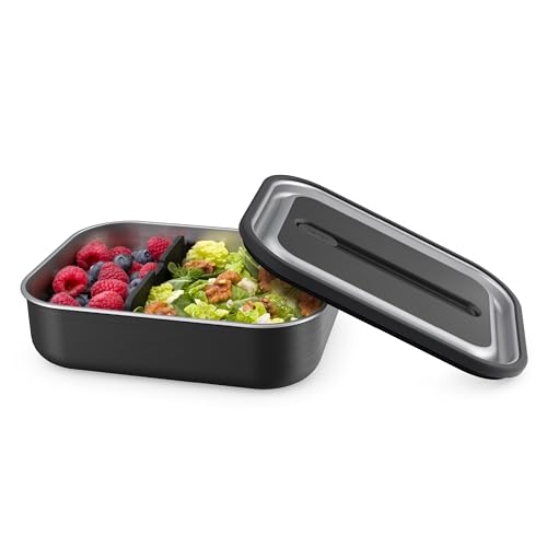 Image of Bentgo MicroSteel Leak-Proof Bento Lunch Box, Microwave & Oven-Safe