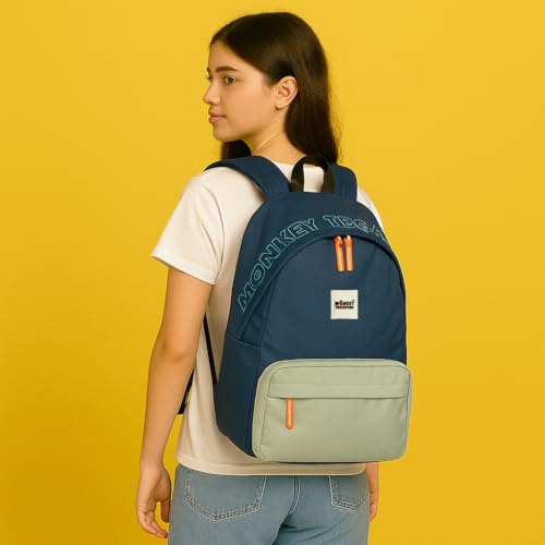 Image of MONKEY TROOPERS Shaggy Plus Backpack, Water-Resistant, 15 Inch Laptop Compartment, Quick Access & Zippered Pockets, 16L Capacity