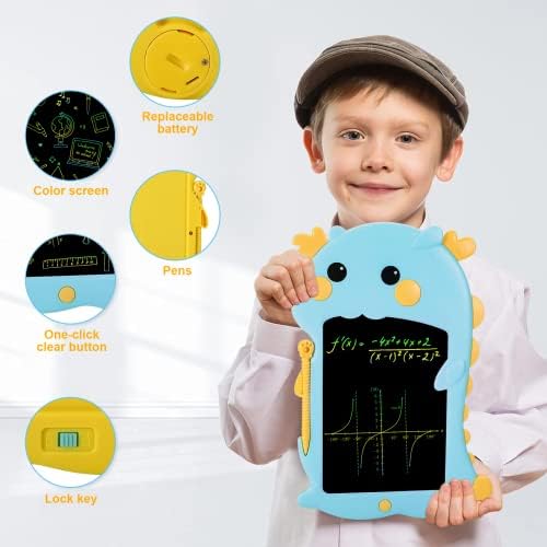 Toddler Toys for 2 3 4 5 6 Year Old Boys Girls,LCD Writing Tablet Kids Toys Doodle Scribbler Board, Dinosaur Toys Drawing Pad Learning Educational Toys Birthday for Boy Girl (Blue)