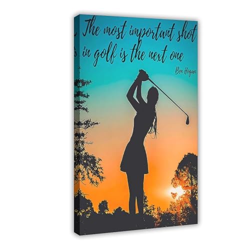 Poster toile golf The Most Important Shot idée cadeau idéale chambre et bureau