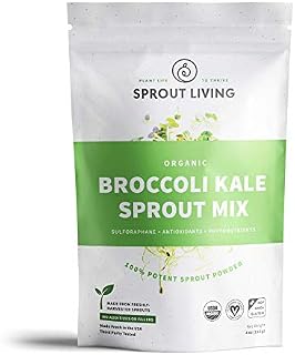 Sprout Living Broccoli and Kale Organic Sprout Mix, Freeze Dried Superfood Greens Powder