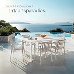 Tectake Gartenstühle Taupe stapelbar (2er-Set)