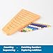 BOHS Montessori Bead Stair Set, 1-10 Counting, with Sorting Tray- Compact Educational Toy for Preschool Learning