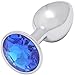 Akstore Small Super Steel Fetish Plug Anal Butt Personal Sex Massager, Blue, 5.3 Ounce
