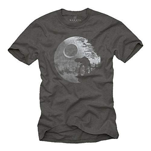 MAKAYA Camisetas Frikis - Hombre Gris S