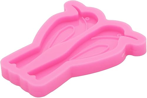 Miniatura 10 de Moldes de silicona brillante brillante para aretes de pájaro, moldes de resina de silicona para bricolaje, aretes, fabricación de joyas, molde de