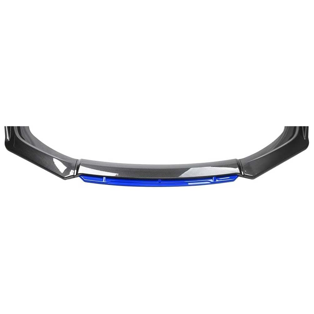 Car Front Bumper Lip Chin Spoiler for Audi E-tron 2018-2023, ABS Plastic Wing Body Support Splitter Diffuser Protector Kit Rod External Accessories,D-Carbon Fiber Blue