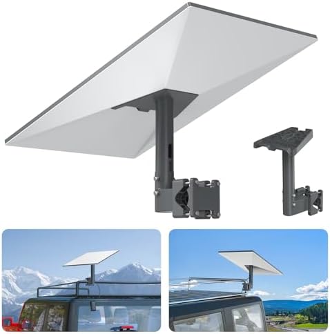 XLTTYWL® 360° Wohnmobil Leiterhalterung für Starlink Gen 3/4/4X (20-50mm) | Für Gen 3/4/4X/V2/Mini, Klemme 20-50mm, Ohne Bohren, 90kg Traglast, 360° Drehbar, Rostfrei, Ideal Für Wo