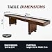 Hathaway Challenger 12 Ft Shuffleboard Table for Family Arcade Game Room - With Poly-Coated Playfield, Built-In Scorer & Cabinet, Climate Adjusters, Leg Levelers, 8 Pucks, Brush & Wax - Walnut Finish