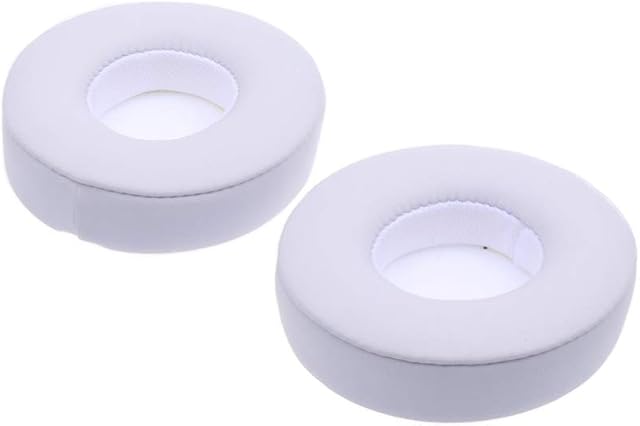 ibasenice Beats Solo 2 & 3 Earpad Replacement - Memory Foam Replacement Ear Pads Wireless Headphone Covers Headset Pads Sponge Earpads Cushions Compatible for Beats Solo 3 Solo 2 (White)