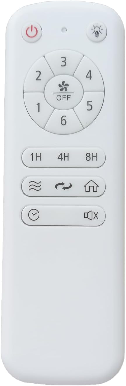Remote Control Compatible for Crazypai 52 Inch HYJ-001, for Fanbulous 65/62/52/42/72/48 Inch Ceiling Fans, 6 Speed, Dimmer ＆ Timer (Without Receiver)