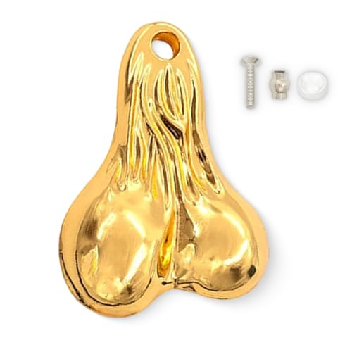 Hanging Truck Balls Nuts Bumper Bull Zinc Alloy Hanging Truck Balls Nuts for 1/10 1/8 Scale RC Trucks & Cars (Gold 1 Pcs)