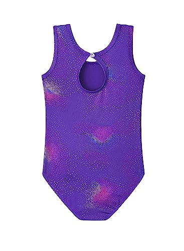 HOZIY Leotards for Girls Ballet Gymnastics Sleeveless Long Sleeve Colorful Sparkles Aqua Blue Pink Purple Solid