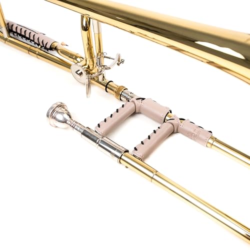 Universal Vegan Leather Trombone Slide Guard – 2-Piece Cover for Inner & Outer Slides – Durable Canvas Lined – Non-Slip Secure Fit (Beige) - Thumbnail 3